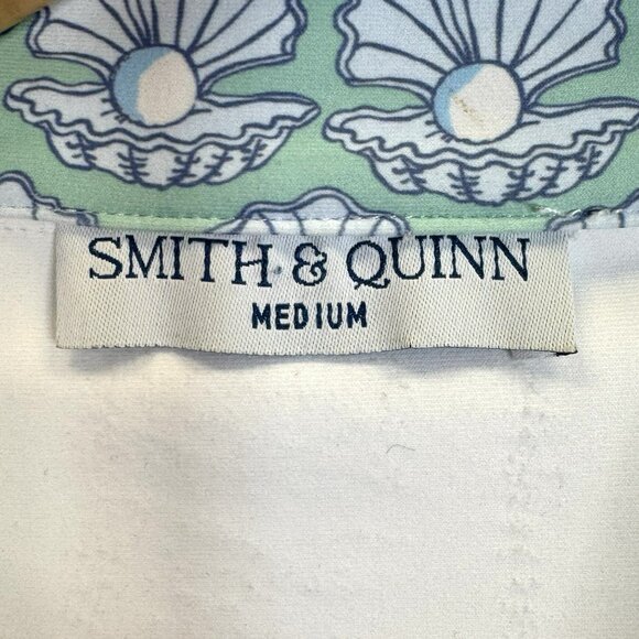 Smith & Quinn Shirt Mens Size Medium Mermaid Seashell Print Short Sleeve - Picture 3 of 6